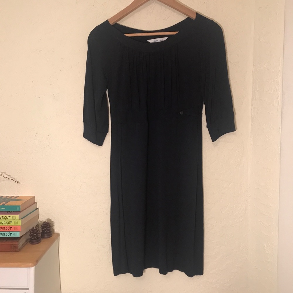 Simple mid-sleeve soft dress - Picture 2 of 6